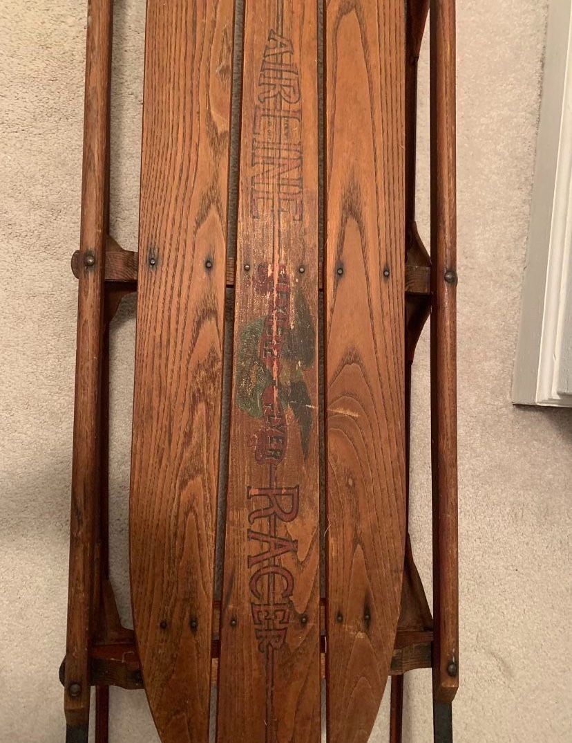 Vintage Flexible Flyer No.60 Airline Racer Wooden Sled