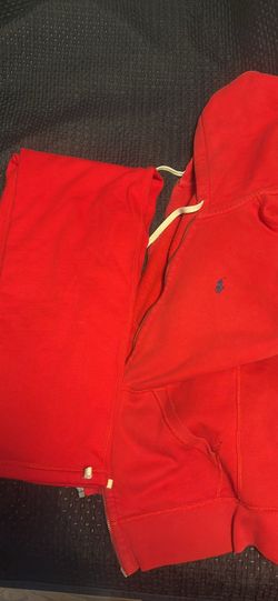Red polo hoodie n sweats