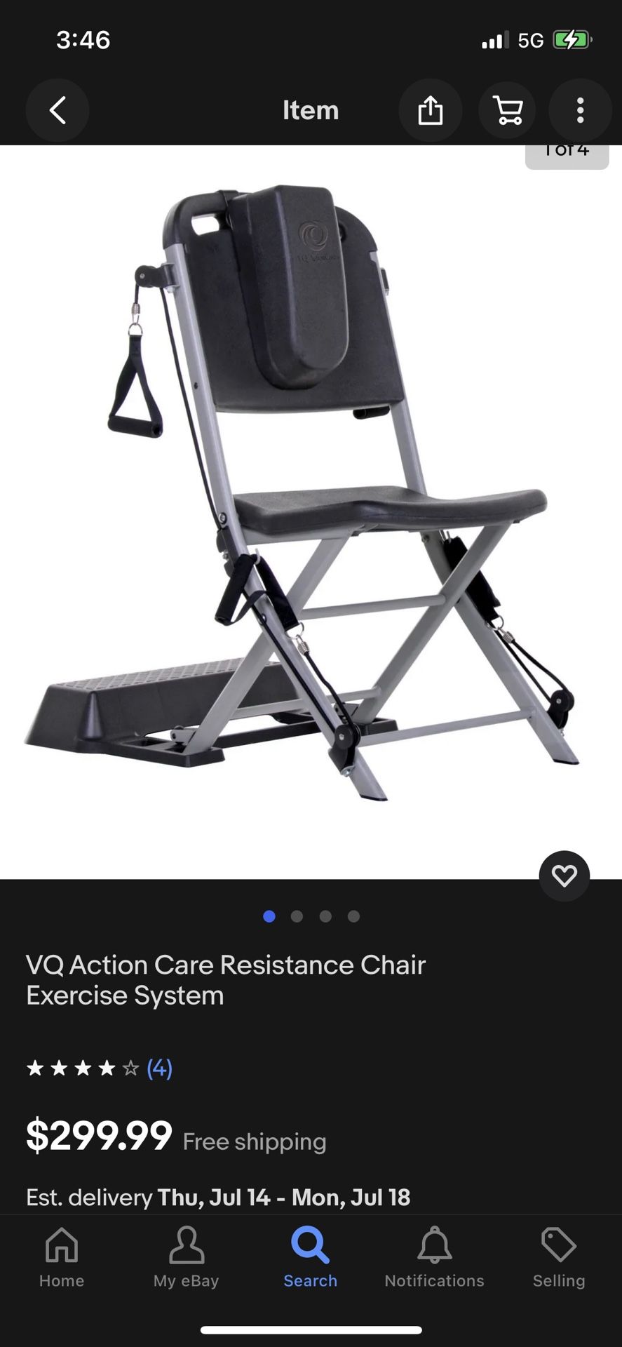 VQ Action Care Resistance Chair Exercise System