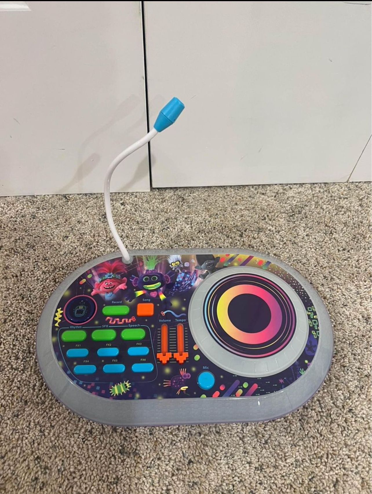 eKids Trolls World Tour DJ Trollex Party Mixer Turntable Toy For Kids