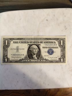 one Dollar 1957B Silver Certificate Star Note