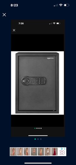Safe With keys 1.8 Cubic Feet, Black