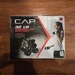 32 lb Dumbell Set With Rack - CAP Barbell