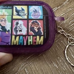 Disney Parks Villains "Made For Mayhem" Headphone Apple AirPod Pro Case Purple