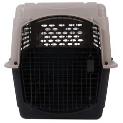 Petmate® Vari Plastic Travel Dog Kennel 40" Large Dog Crate for Pets 70-90 lbs, Taupe/Black Taupe/Black - 40 in. - Extra Large