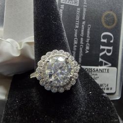 3ct Moissanite Diamond Ring
