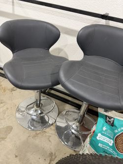 Pair Adjustable Height Barstools