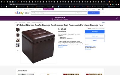 16” cube ottoman lounge seat