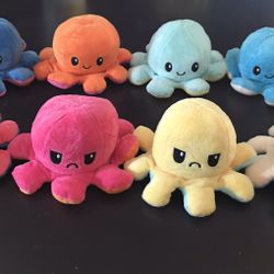 Reversible Stuffed Octopus Plushies