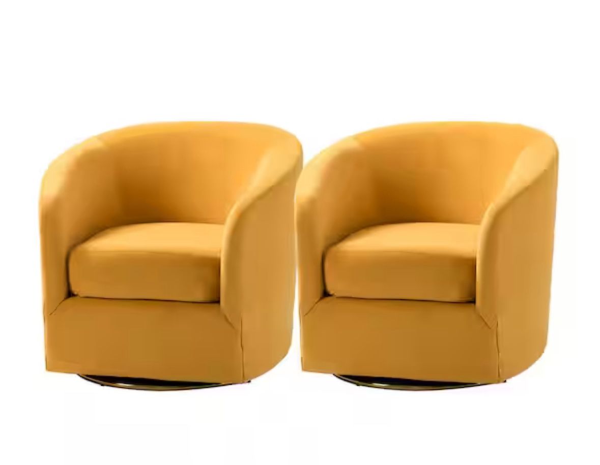 For Sale: Set of 2 Swivel Accent Chairs – Well-Maintained