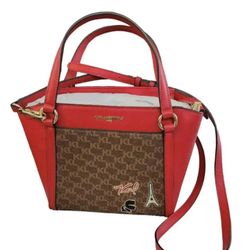 Nwt Karl Lagerfeld Paris Leather Crossbody Purse 