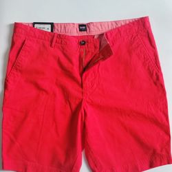Men's HUGO BOSS Red Cotton + Shorts 36 36R (Euro 52) NWT NEW SLICE NiCe!