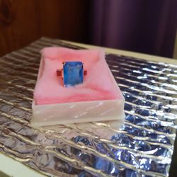 Fashion Jewelry Aquamarine Ring.