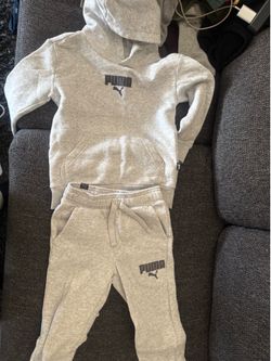 Puma Toddler 5T Gray Hoodie & Jogger Sweatsuit Set