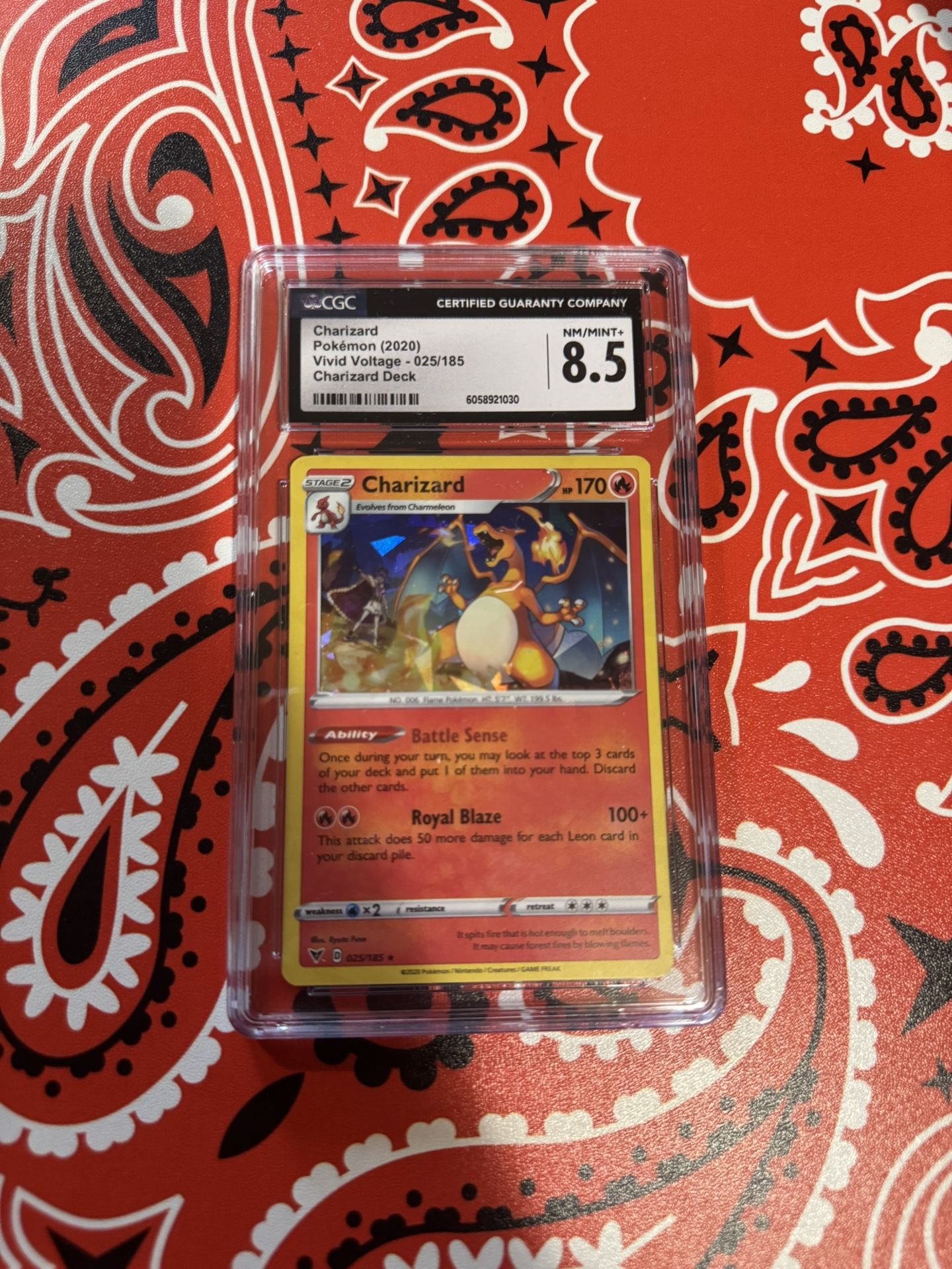 Pokemon Charizard #025/185 CGC 8.5