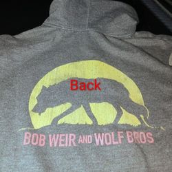 Sir Mr. BOB WEIR and WOLF BROS Authentic Fall 2018 Tour Zip-Up Hoody 