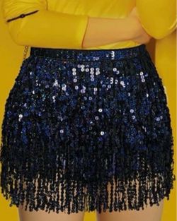 BELLY DANCE 🖤 BLACK SEQUIN 🖤 WRAP MINI SKIRT 🌟NWT🌟