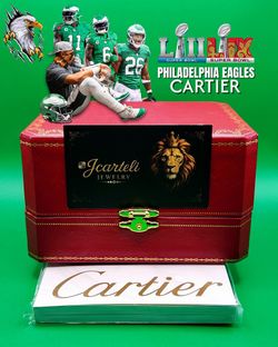 Philadelphia Eagles Cartier Watch ⌚️💎 VVS Lab Diamonds  - Only One Worldwide 