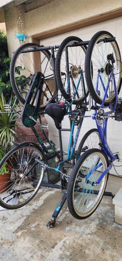Vertical Freestanding Bike Storage Rack and three bikes bundle