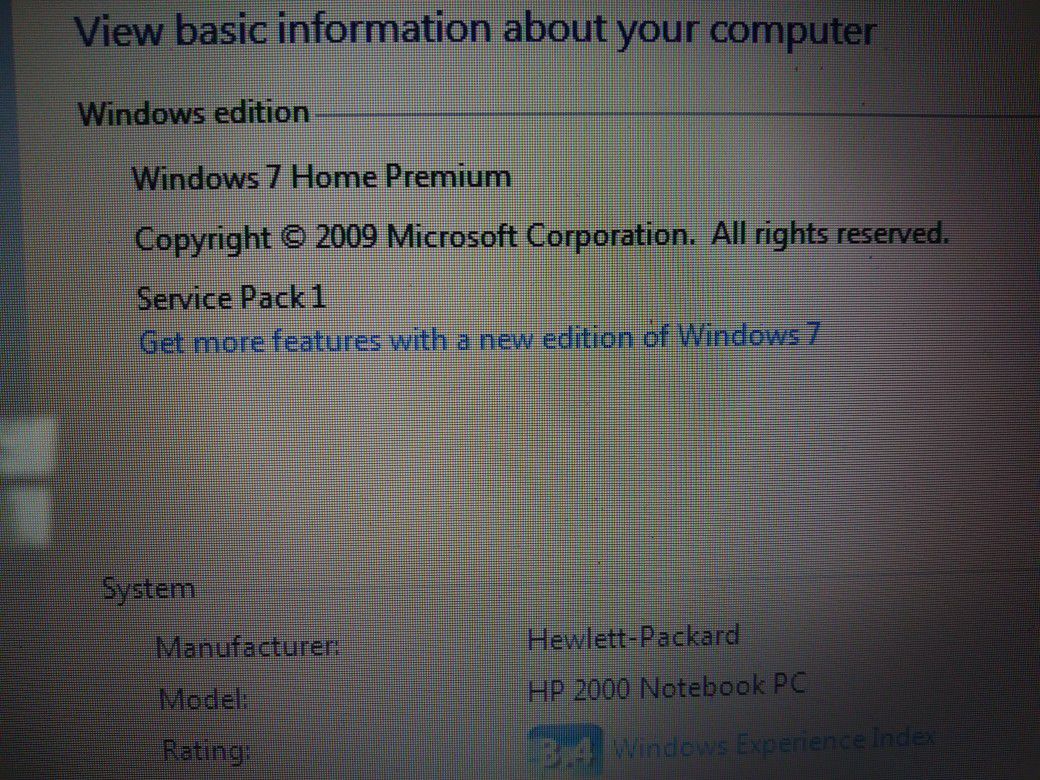 Hp laptop. Windows7