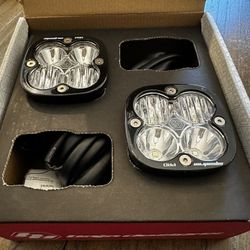 Baja Designs Squadron Pro 497803 Clear Led Auxiliary Light Pod Pair - Universal Black Driving/Combo