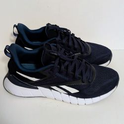Reebok Mens NAMO Gym Athletic Running Shoes Black White Sole USA 10