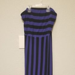 Black And Blue Maxi Dress