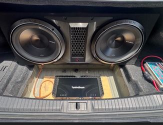 Rockford Fosgate Punch P3 Dual Subwoofer Setup with Amplifier and battery