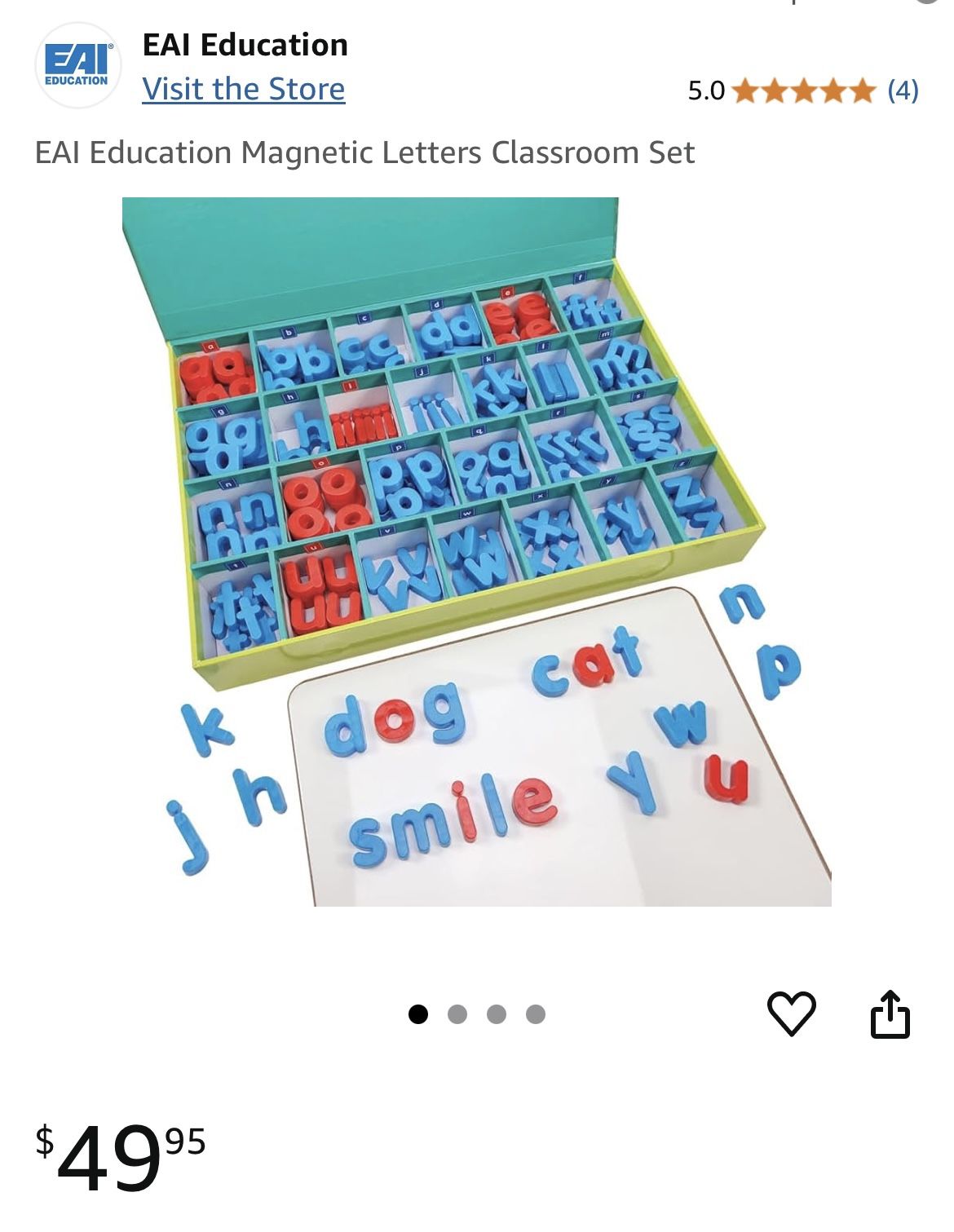 Magnetic Classroom Letters Set- retail $49.95 Asking $40