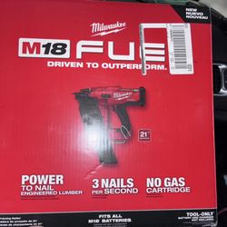 NEW Milwaukee M18 FUEL Nail Gun (Sealed Box)