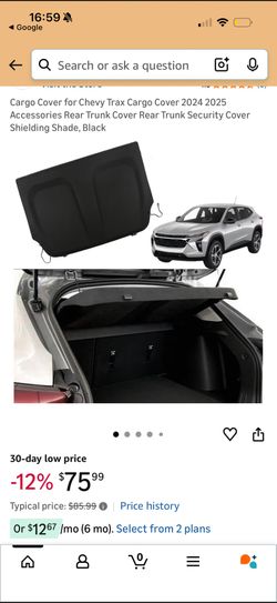 2025 Chevy Trax Trunk Cover