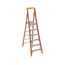 Werner 12ft Reach Height Fiberglass Podium Ladder 6ft Type IA PD6206
