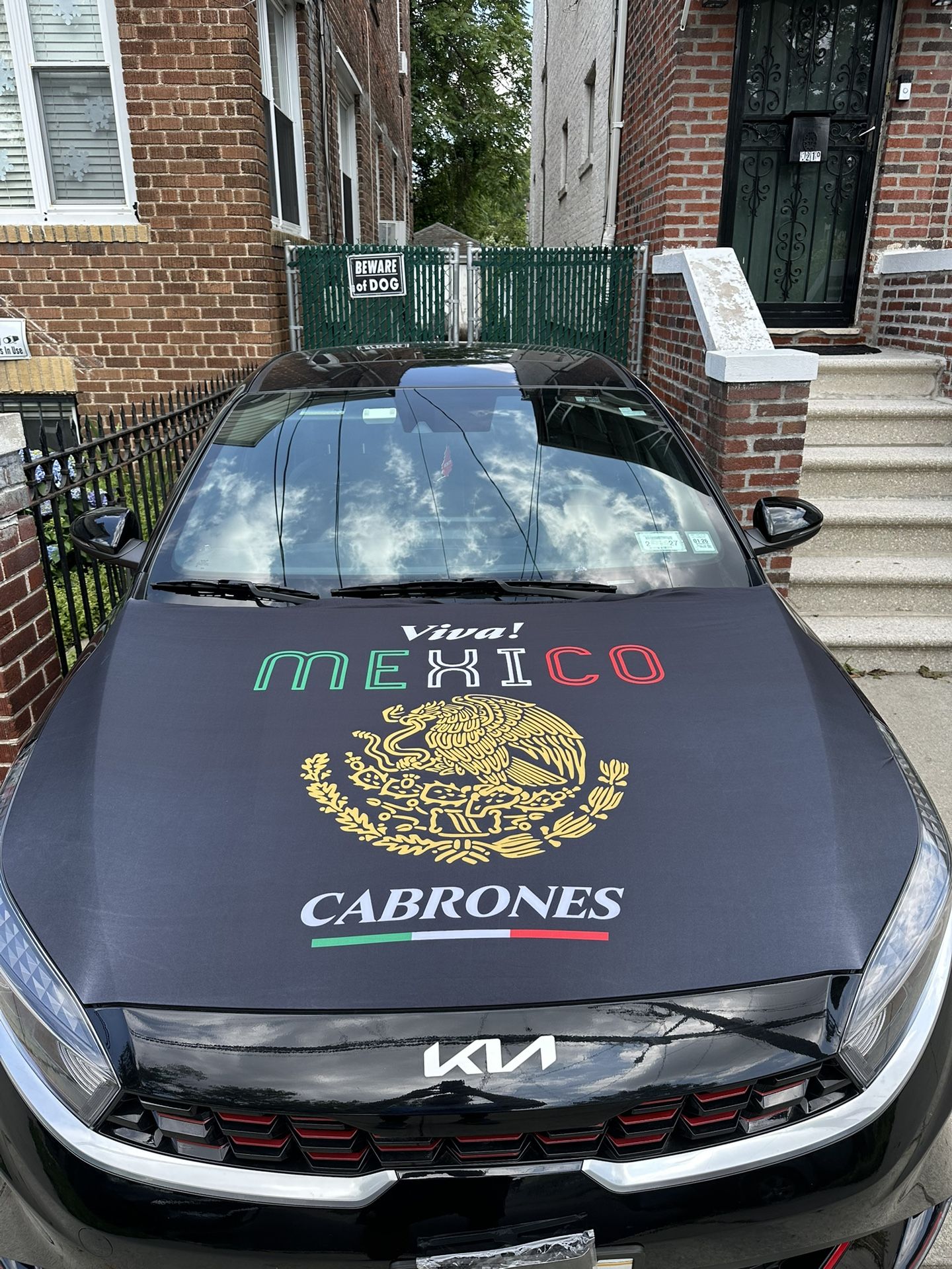 Viva Mexico Car Hood Cover fits Most Cars