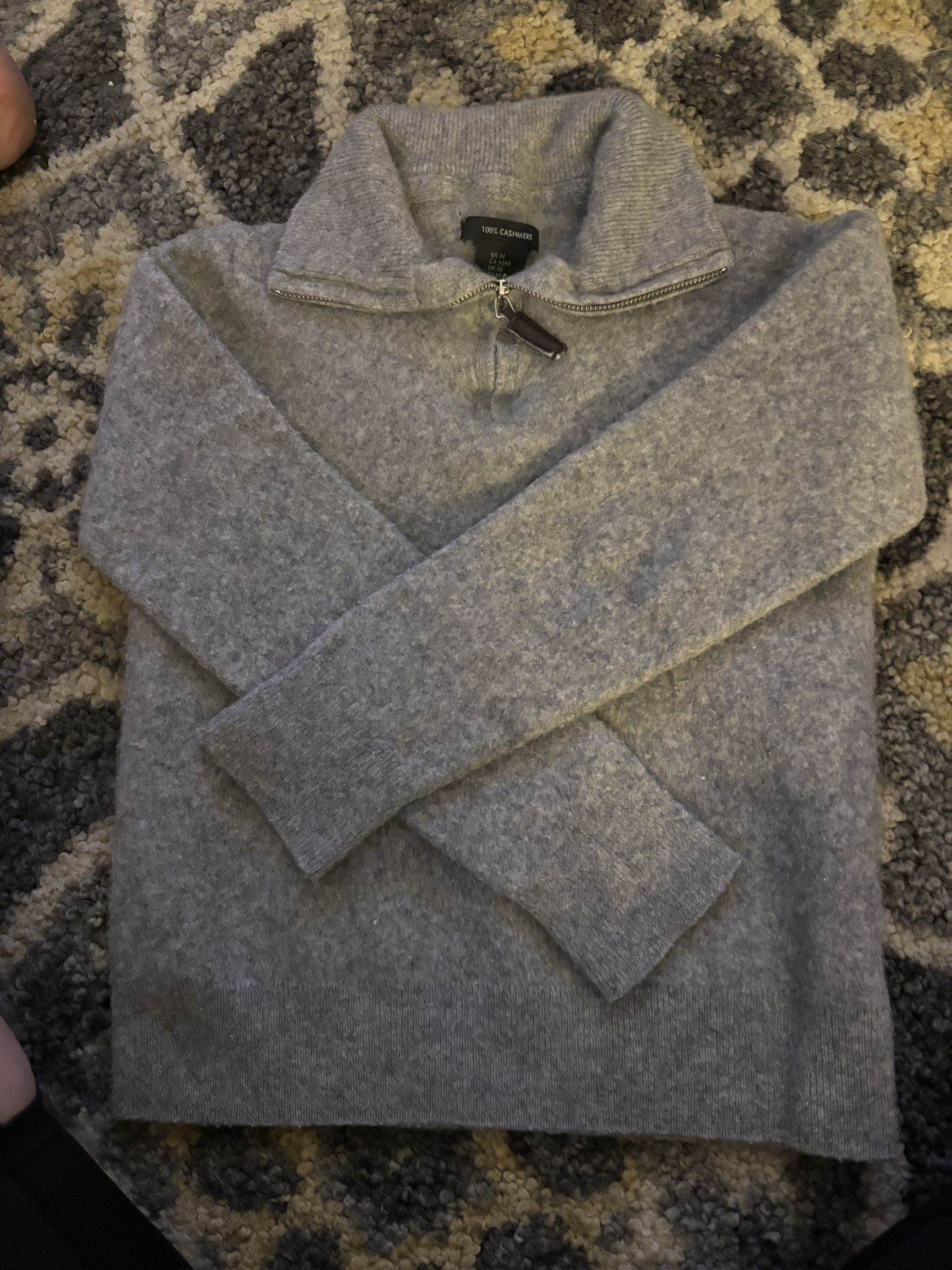 💯 Cashmere Grey Quarter Sleeve Kids Sweater