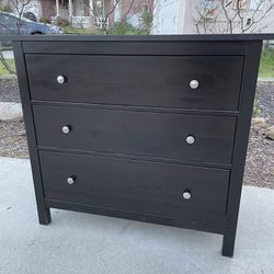 Dark Solid Wood Dresser Chest Furniture 