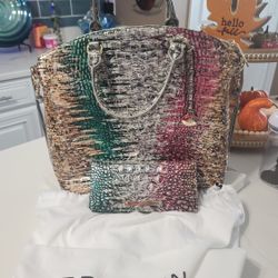 Brand New Genuine Leather Brahmin Purse And Wallet 