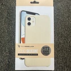 iPhone 11/ XR Silicone Case Cream Color