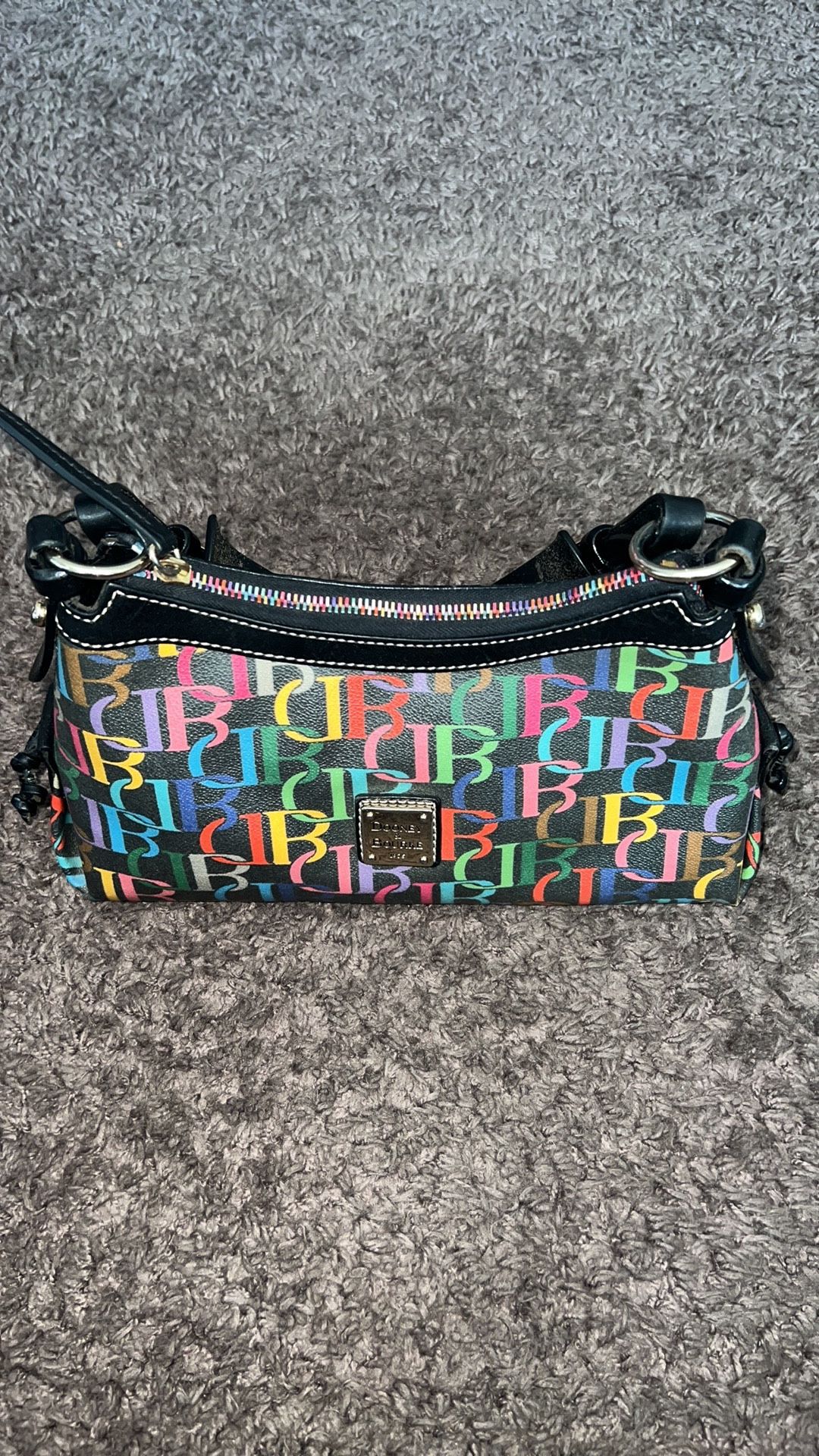 Serious Inquiries Only Dooney Burke Y2K vintage, rainbow zip