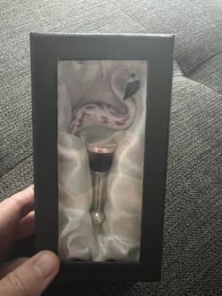 Glass Flamingo Wine Stopper
