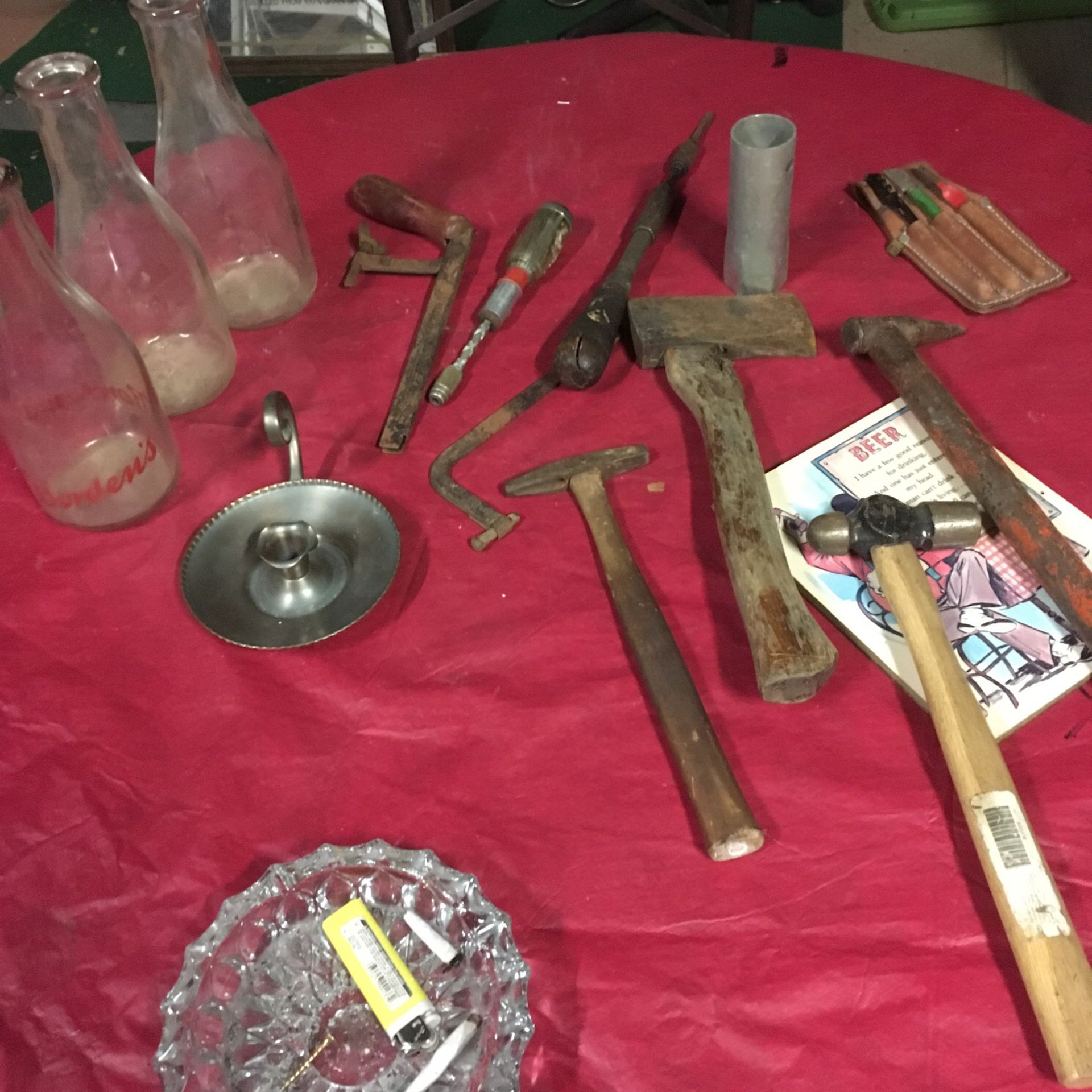 Old Tool And Bottle Lot