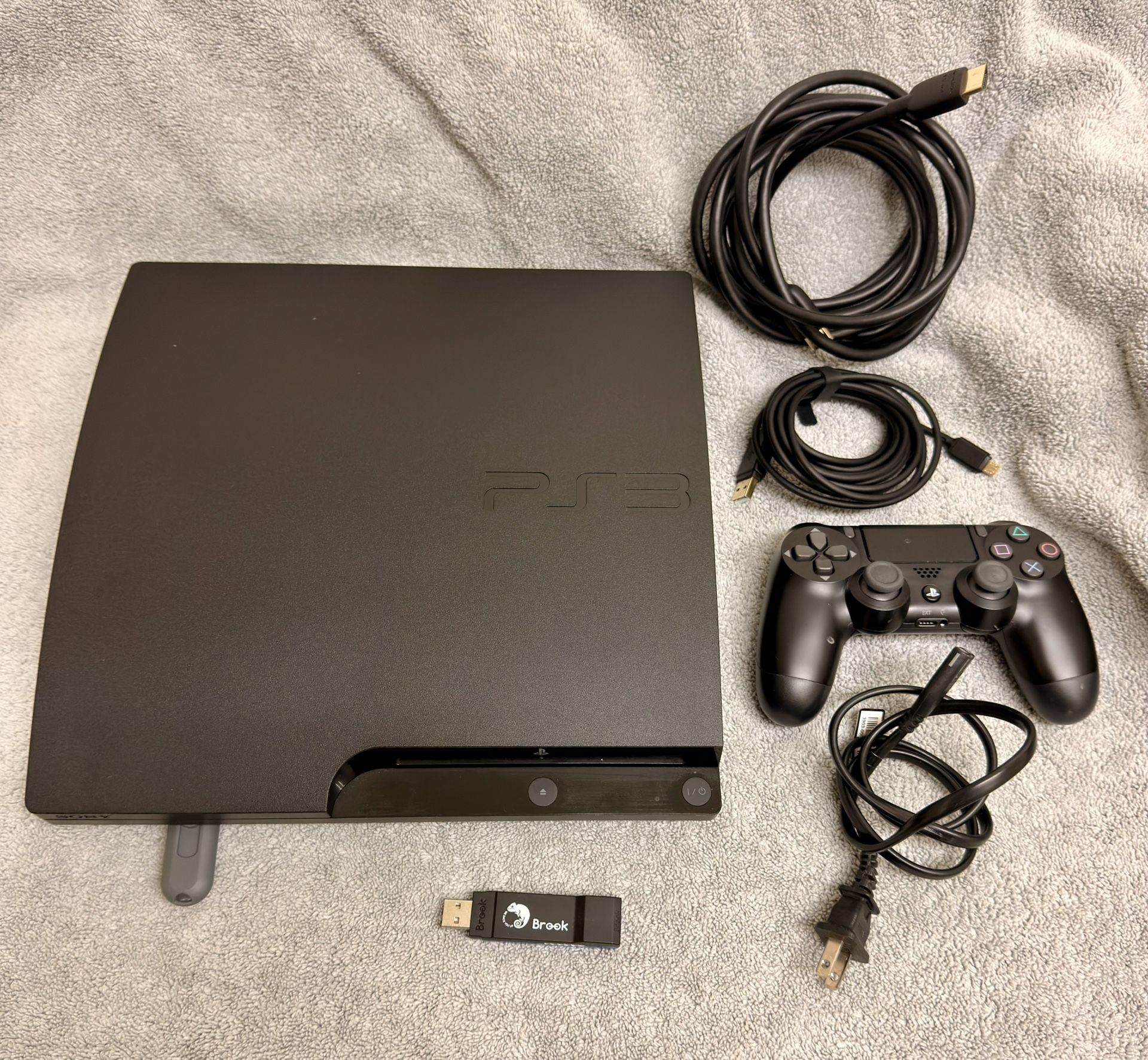Sony PlayStation 3 Slim (PS3) 4.92 FW Multiman Hen PS2 PS1 NBA ELITE 11 NEW PS4 Controller + More