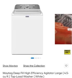 Deep Fill High Efficiency Agitator Large ( 4.5-cu ft ) Top-Load Washer ( White