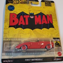 Hot Wheels DC Batman First Batmoblie. Red. Pop Culture Die-cast Car Toy