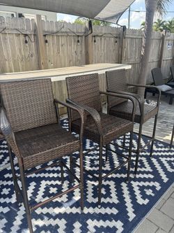 Three high chairs