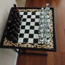 Avon Chess Set W/ Handmade Chess Board