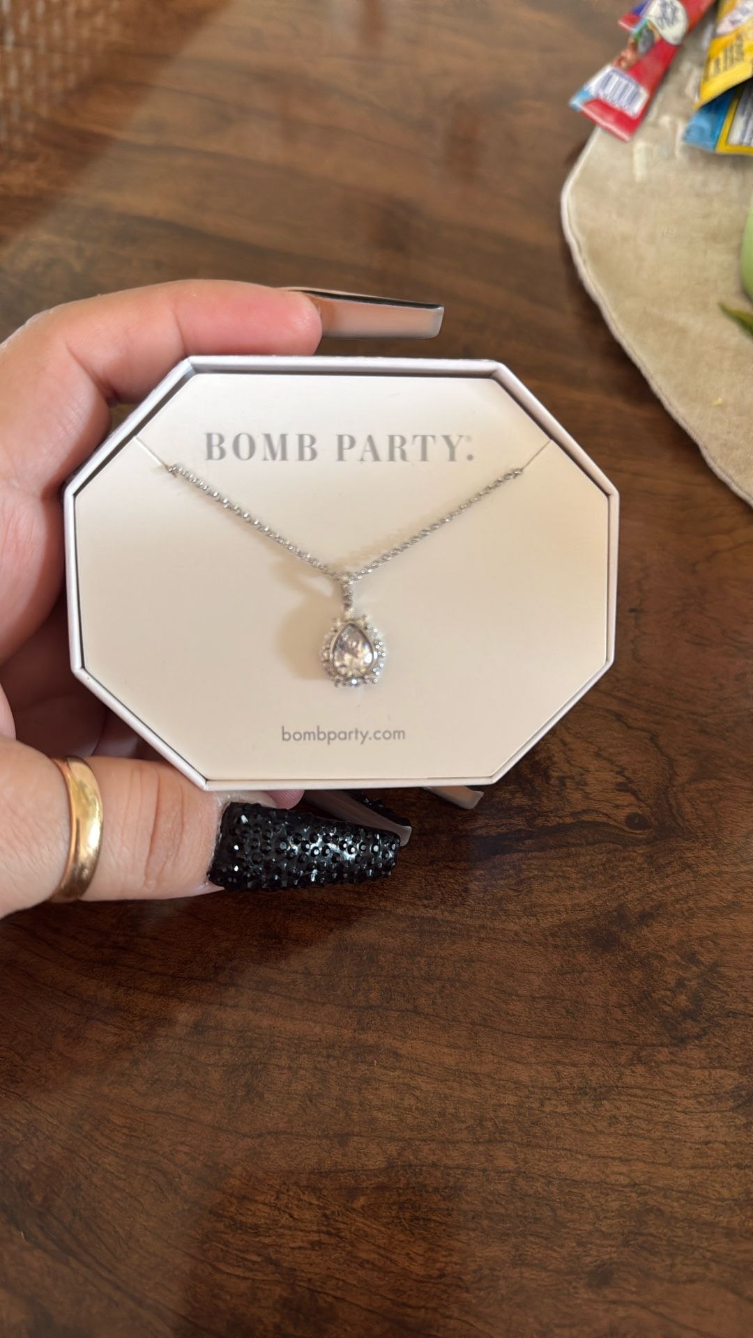 New silver necklace
