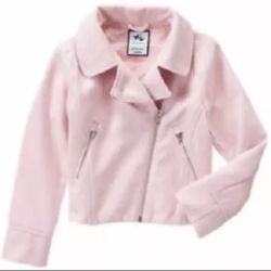 Girls Gymboree Pink Moto Jacket L 9/10T. 