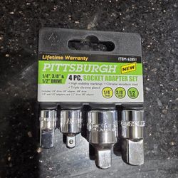PITTSBURGH High-Visibility Socket Adapter Set, 4-Piece