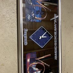 Seagram’s Bar Mirror With Clock