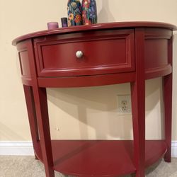 Beautiful Red Console Table With Drawer